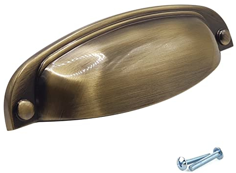 M4TEC Coquille Coupe Cuisine Armoire Porte Poignées Placard Tiroir Chambre Meubles Tirer Laiton Antique. Série VD8: Entraxe 96 mm