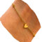 NataschaWoge® 18K vergoldetes Herz-Armband | Zierliche Armkette mit 3 Mini-Herzen | Edelstahl, wasserfest & allergikerfreundlich | Geschenk für Frauen | dünnes winziges Armkettchen