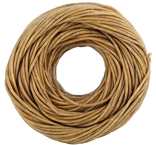 Dochte für Kerzen, 61 M Bio Hanfdocht, Essbarer Bienenwachs Kerzendocht, Tragbare Bio-Docht aus Hanfleinen, Langsam Brennender Kerzendocht, Leichte Hanfdochtrolle(Dunkel)