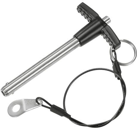 M METERXITY Perno Bloccaggio Maniglia T, 5/16 [8mm] Dia., Lunghezza Utilizzo 2-3/8 [60mm] Perni Bloccaggio Rilascio Rapido Pulsante Cavo Lanyard per Aviazione [Acciaio Inossidabile 304]