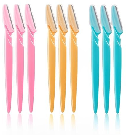 WeddHuis 9 Pezzi Rasoio Sopracciglia Rasoio Viso per Donne Eyebrow Shaper per Viso Corpo Sopracciglia Donne Uomini