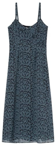 SPRINGFIELD Lingerie Midi Dress with Ruffles and Straps Vestido Lencero Mujer