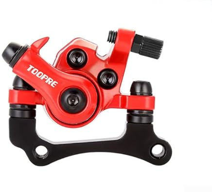 Étrier de frein à disque pour scooter électrique avant droit avec disque de frein de 140 mm et 160 mm pour vélo électrique (rouge)