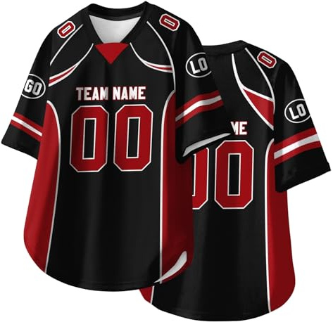 Camisetas de Rugby Personalizadas con Nombre, número y Logotipo para Adultos, jóvenes y preescolares. Camisetas de fútbol Americano Personalizadas de Manga Corta. A31