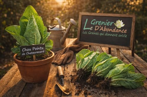 100 graines à semer - Le Grenier d'Abondance - Chou Pointu de Chateaurenard - Brassica oleracea
