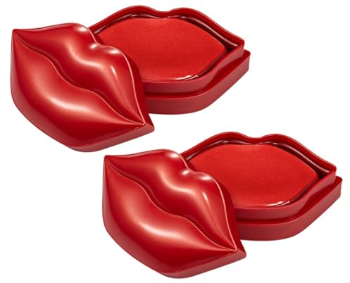 Mobestech Mascarilla Labial Hidratante En Gel Almohadillas Labiales 20 Unidades Para Noche y Día y Suaviza Extracto De Cereza