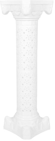 Ipetboom Jarrón de Plástico Forma de Columna Romana Hueca para Bodas, Soporte Decorativo para Flores, Pilar Romano de Boda Tamaño Mediano, Accesorio Resistente para Estilo Estilo Aleatorio