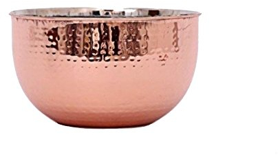 Copper Fruit Storage Bowl Stainless Steel Antique Style Tableware Decorative Kitchen