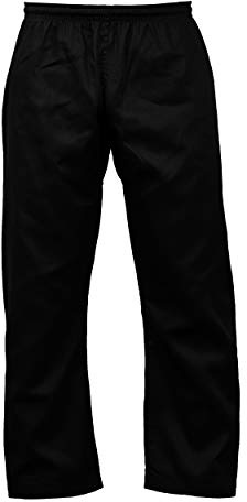 UFG Essential Karate Pants Cotton & Polyester Blended - Kids Adults Unisex (Black, 00)