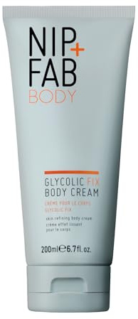 Nip + Fab Glycolic Fix Crema Corpo – Lozione Corpo AHA con Acido Salicilico – Idratante Esfoliante per Rinnovare la Pelle, Liscia e Contro Cheratosi Pilare, 200 ml