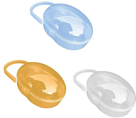 Beito 3pcs Pecifier Hülle Schnullerhalter Hülle, Schnullerspeicherbox Babypischfeste Schnullerbox BPA kostenloser Sootherabschild Gehäuse Babybedarf