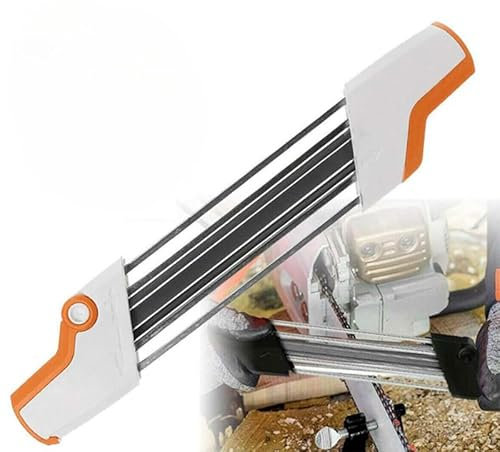 EHOTER Affûteuse De Chaîne De Tronçonneuse 2 en 1 en Métal pour Chaîne 4,0 Mm Affûteur De Tronçonneuse Tronçonneuse Outil D'affûtage Affûteuse Electrique pour Tronçonneuse (Blanc)