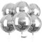 PartyWoo Lot de 6 Grands Ballons Ronds en Aluminium Argenté 55 cm pour Décoration d'Anniversaire, Mariage et Fête