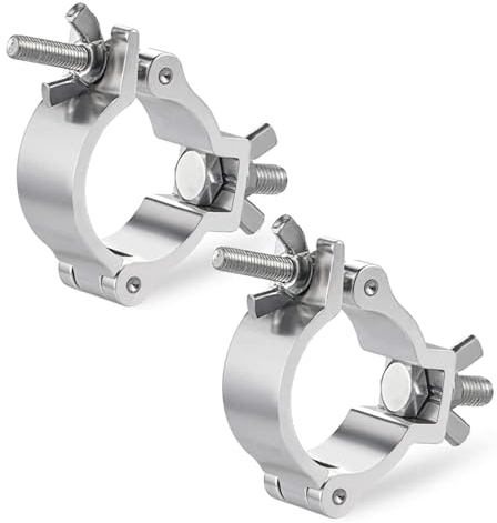 25-30mm Clamps for Stage Lights, Lighting O Clamps Truss Clamp for DJ Par Light Spot Lights, Universal Lighting Accessories, 2 Pieces