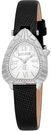 Just Cavalli Damen Analog Quarz Uhr mit Leder Armband JC1L366L0015