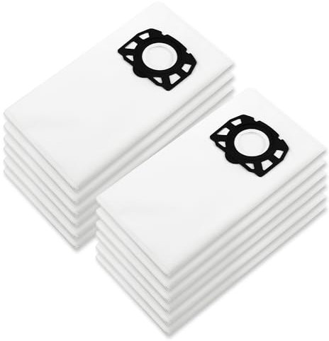 12 bolsas de aspiradora KFI 357 para Kärcher WD2 Plus / WD3 / KWD1 / KWD2 / KWD3 / SE 4001 / SE 4002 / WD3.200 - WD3.800 M, para Kärcher 2.863-314.0