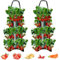 LUMOOM 2 pièces Sac de Plantation, Sacs de Plantation de Fraises Suspendus avec 8 Trous, Sac de Plantation Suspendu avec Poignées pour Fleurs, Tomates, Herbes, Légumes, Plantes