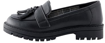 NEXT Niñas Mocasines Escolares con Suela Gruesa y borlas