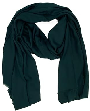 Elegante Sciarpa in lana e cashmere, sartoria A.Caracciolo, Design Classico, Accessorio Avvolgente (VERDE)
