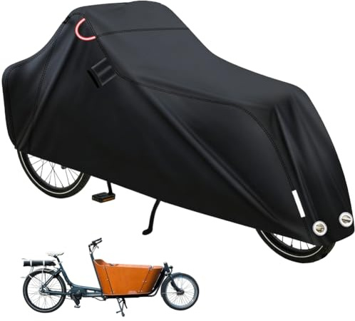 Cykelöverdrag Vattentätt lastcykelöverdrag, 420D Oxford UV-skydd Rivfast med reflekterande band, 270x75x100cm för 2 Cyklar