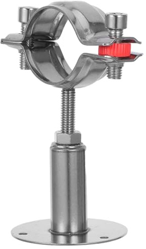 OSALADI Soporte de Acero Inoxidable Ajustable para Tuberías de 42-45 Mm, Kit con 2 Soportes, 6 Tornillos y 6 Anclajes de Pared, Montaje Seguro para Tuberías en Cocina y Baño