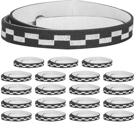 GARVALON 20pcs Black Table Tennis Racket Edge Tape, Wear-resistant Paddle Protective Strip, Side Guard for Ping Pong Bat, Lightweight Accessory for Players and Training Use