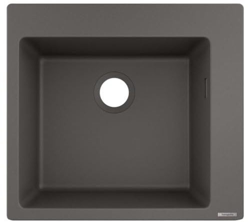 hansgrohe Kök/SilicaTec granitdiskbänk (inbyggd diskbänk 450 mm för 600 mm underskåp) stengrå