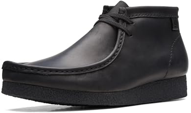 Clarks mens Shacre Ankle Boot, Black Leather, 13 US