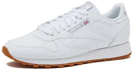 Reebok Baskets classiques en cuir unisexe pour adulte, Blanc/gris pur 3/Reebok Rubber Gum-02, 10.5 Women/9 Men
