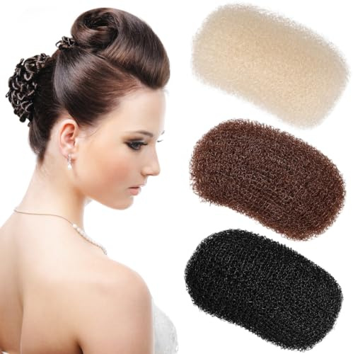 Beavorty 3 unidades de rulos para el cabello para pinzas de pelo para moños para volumen del cabello, base de pelo, clip de bump clips, inserciones de volumen