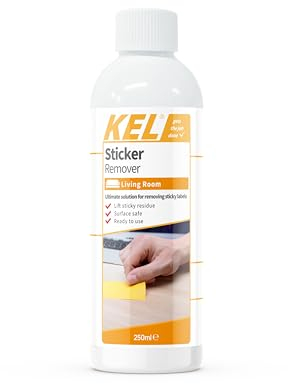 KEL - Sticker Remover, Sticky Stuff Residue & Adhesive Remover, Cleaning Fluid & Glue Remover for Stickers - 250ml