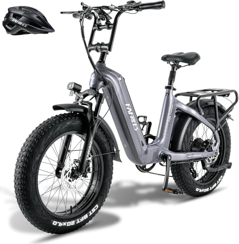 Fafrees F20 Master Bicicletta elettrica 1080Wh, 20*4.0 Fatbike, 22.5Ah/Batteria Samsung, Ebike in fibra di carbonio, Mountain Bike elettrica per adulti, autonomia 100KM (Grigio)