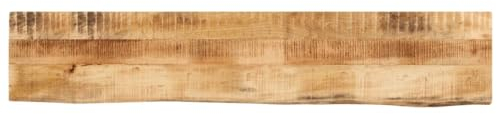 vidaXL Tablero de Mesa Borde Natural Madera Maciza Mango 180x20x2,5 cm, Superficie de Mesa, Tablero de Mesa de Madera, Tablero de reemplazo