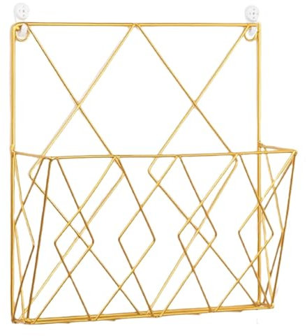 Porte-revues Mural en Métal - Support de Rangement pour Maison et Bureau - Pour Magazines, Journaux et Livres