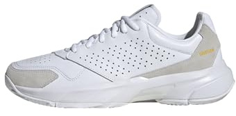 adidas Unisex CourtJam Control 3 Premium Tennis Shoes, Cloud White/Cloud White/Cloud White, 14 UK