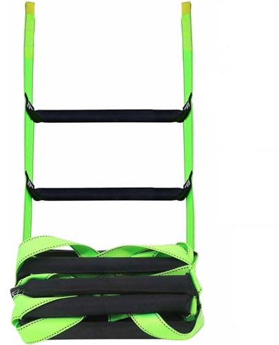 Fire Escape Rope Ladder, 5 M 10 M 15 M 20 M Emergency Rope Ladder Fire Escape with Hooks for and Balcony, Foldable Safety Ladder Rope))