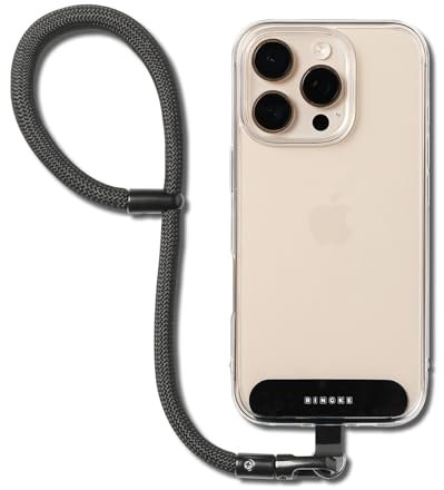 Ringke Dragonne Hand Strap [P-Type] Cordon de Poignet Antidérapant Smartphone Sangle Portable Anti-Enchevêtrement Accessoires Téléphone Portable Holder Pratique pour Tous Téléphones - Calm Black