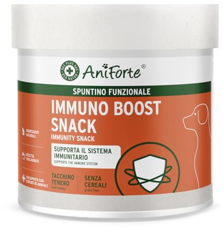 AniForte Immun-Boost Snack 300g für Hunde – stärkt das Immunsystem & Abwehrkräfte, Drops mit Kräutern, natürlichem Vitamin C, Hagebutten, Zink, Protein, Probiotika, Dank natürlicher Zutaten