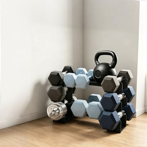 Small Dumbbell Rack Stand Only - Iron Weight Stand Holder Storage for Dumbbells - Weight Rack for Home Gym dumbbell (Basic)