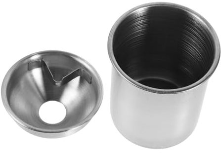 MAGICLULU Cendrier Acier Inoxydable Avec Couvercle Coupe-vent Pour Voiture Et Extérieur Design Élégant Pour Fumeurs