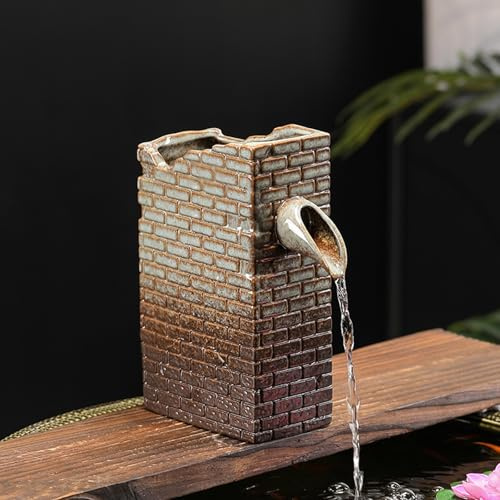 WNYAILLL Cracheur de Fontaine de Jardin, fontaines de Piscine pour piscines Hors Sol, Accessoire De Fontaine Pratique Et Facile, Système De Circulation Eau Relaxant(Brown,10 * 4.5 * 12cm)