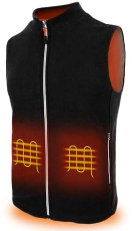 Warm Storm Heated Gilet for Men, 5 Heating Zones 3 Heat Levels, USB Powered Heated Waistcoat, Machine Washable Heated Bodywarmer for Skiing Fishing Outdoor - Battery Pack Not Included