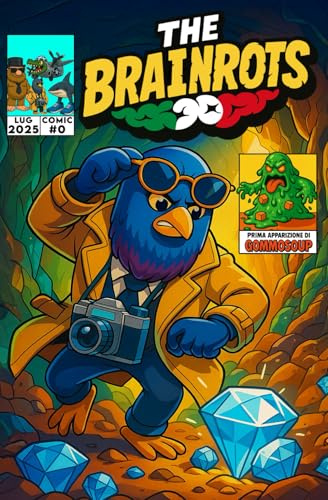 THE BRAINROTS #0 - Numero Zero - Il fumetto dei personaggi Brainrot - Luglio 2025 - Comics - Edizione speciale da collezione: Contiene 5 mini Storie a ... + Giochi (Prima Apparizione di Gommosoup)