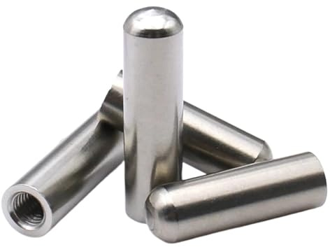 OD3–OD16 M2-M8 passstift med rund huvud i rostfritt stål 304 med inre gänga för positionering (OD10 x M6 (5 st),18 mm)