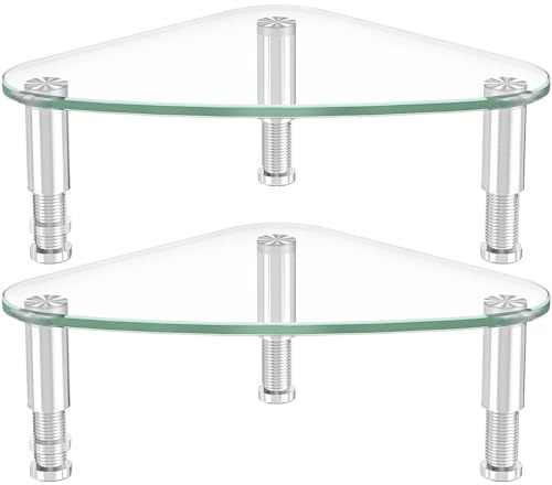Hemudu 2-pack datorskärmsupphöjare | Triangel skrivbord universellt hörnstativ för datorskärm och bärbar dator HD01T-203