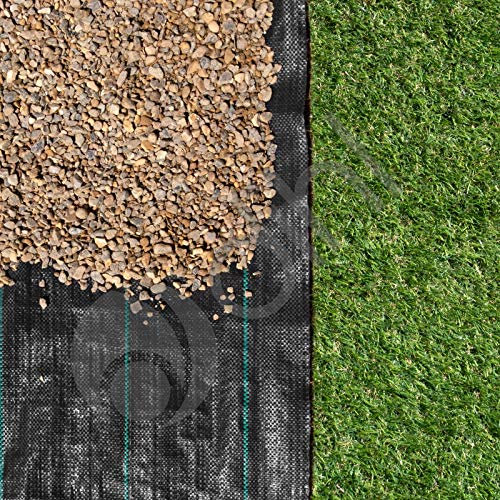 Dihl 4M x 20M Ground Fabric Landscape Garden Weed Control Membrane, Heavy Duty, 100gsm, Black, 861 Square Feet