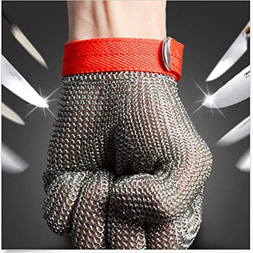 Gants de boucher ambidextres résistants aux coupures en acier inoxydable - Haute performance - Protection de niveau 5