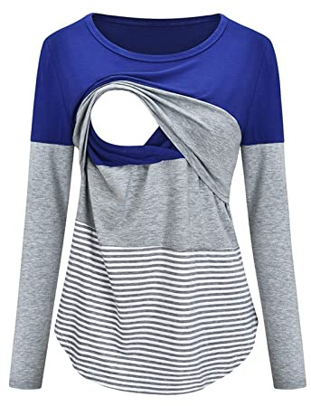 VEMOW Sudadera Premamá Sudadera de Lactancia Manga Larga Mujer Camisetas con Capucha Maternidad Camisa Estampado de Navideño Premamá Blusas Jersey Hoodie
