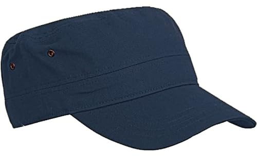 TEXXILLA Trooper Cap - Cooles Cap im Army-Stil aus strapazierfähigem Baumwoll-Canvas, Farbe:Navy