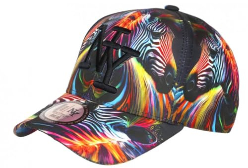 Hip Hop Honour Original NY Baseball Wild 7 är 12 år gammal zebra barnkeps - pojke, svart, One Size